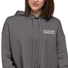 Load image into Gallery viewer, YGMFU EMBROIDERED CROPPED HOOD