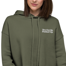 Load image into Gallery viewer, YGMFU EMBROIDERED CROPPED HOOD